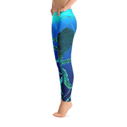Teal Octopus Gyotaku Leggings - 57 Peaks